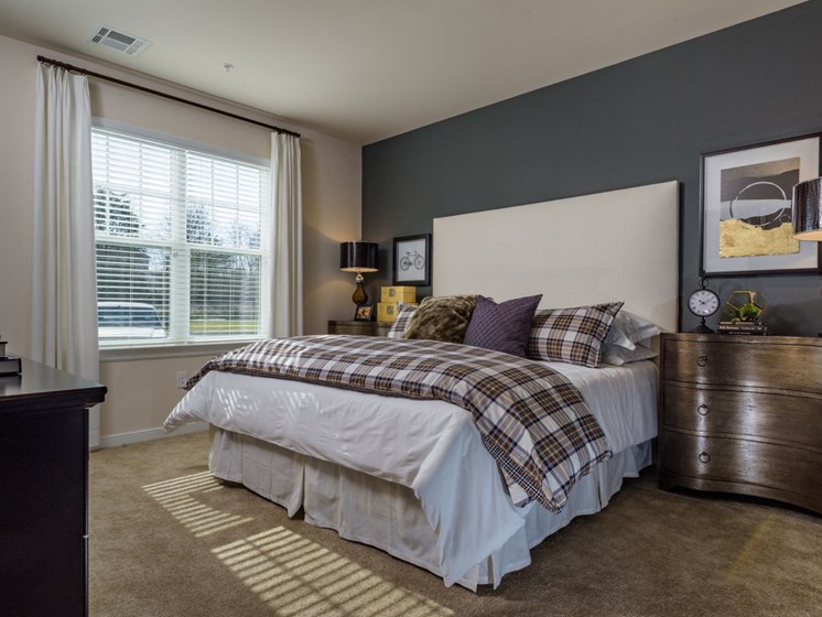 Bedroom With Expansive Windows at Abberly Square Apartment Homes, Maryland